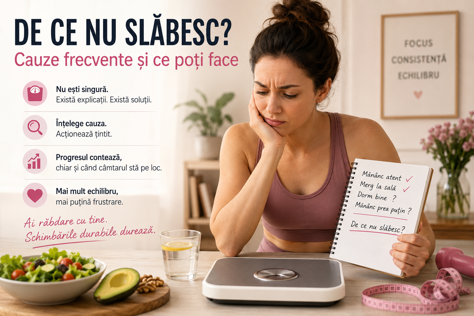 De ce nu slăbesc? Cauze frecvente și ce poți face