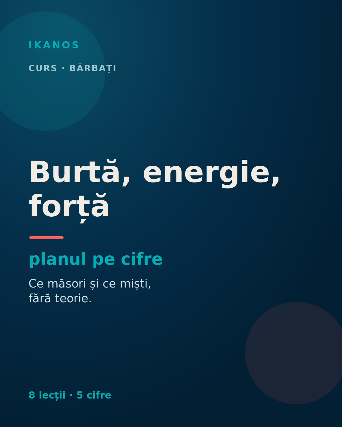 Burtă, energie, forță: planul pe cifre