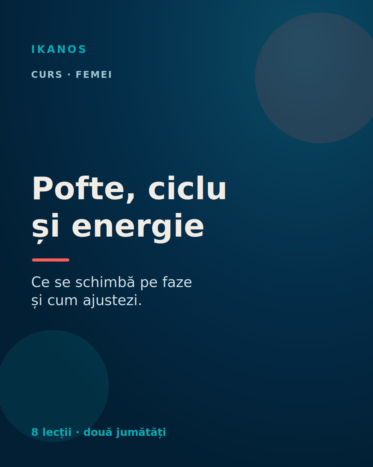 Pofte, ciclu și energie: ce se schimbă pe faze